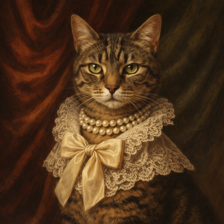 Portret van een kat als hertogin